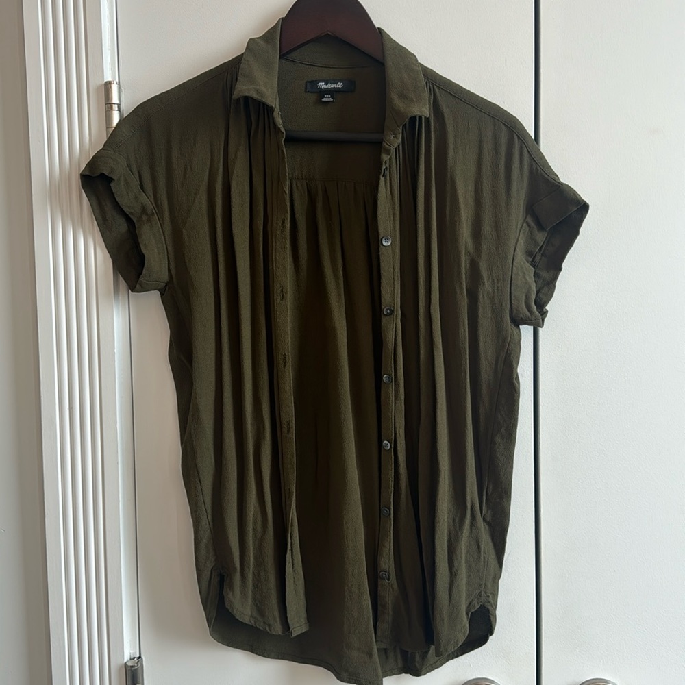 MADEWELL Central Drapey Button Shirt, XXS